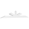 Ekena Millwork Saratoga Architectural Grade PVC Gable Bracket, 84"W x 14"H x 2"D x 4"F, 4/12 Pitch GBP084X14X0204SAR00 - alternate 1